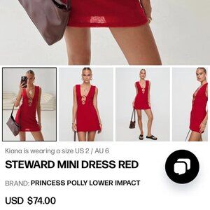 Princess polly steward mini dress US 6